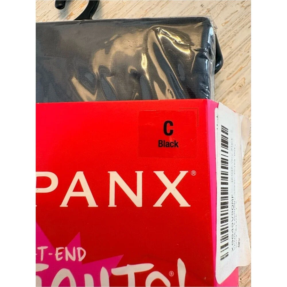 NWT Spanx Black Polka Dot Tights Size C